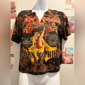Betty Boop Black and Orange Graphic Tee